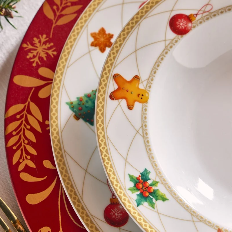 Olimpia Christmas Fairy Tale Servizio Tavola Decoro Natalizio In Porcellana Set 18 Pz