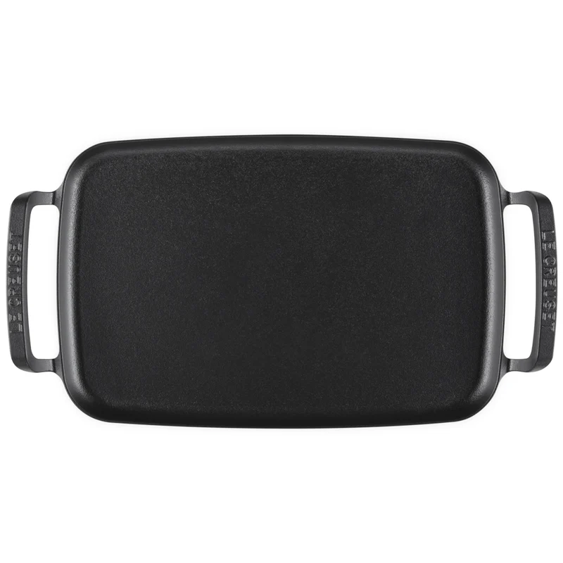 40x26 cm - BBQ Outdoor Piastra Rettangolare Liscia In Ghisa