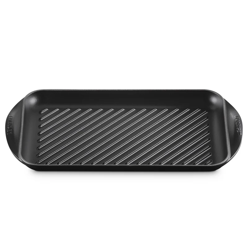 40x25 cm - Grill Bistecchiera Rettangolare Extralarge In Ghisa