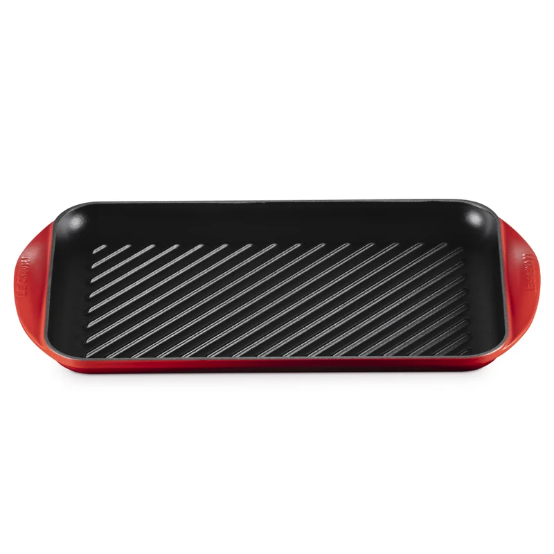 40x25 cm - Grill Bistecchiera Rettangolare Extralarge In Ghisa