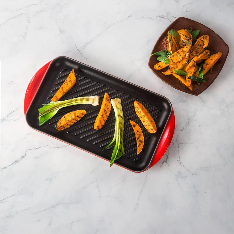 40x25 cm - Grill Bistecchiera Rettangolare Extralarge In Ghisa