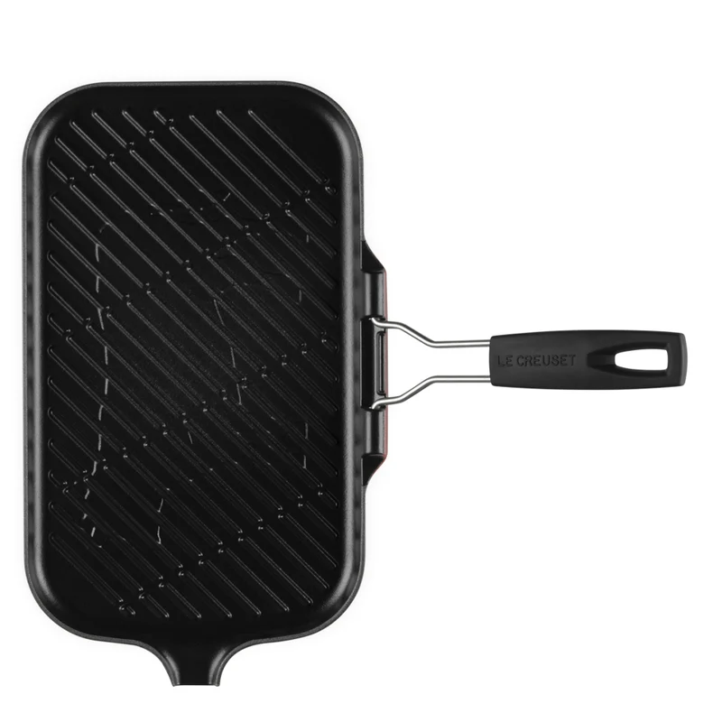 36x20 cm - Grill Bistecchiera Rettangolare In Ghisa