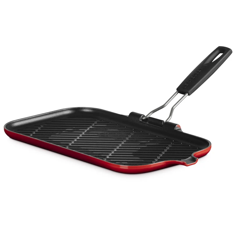 36x20 cm - Grill Bistecchiera Rettangolare In Ghisa
