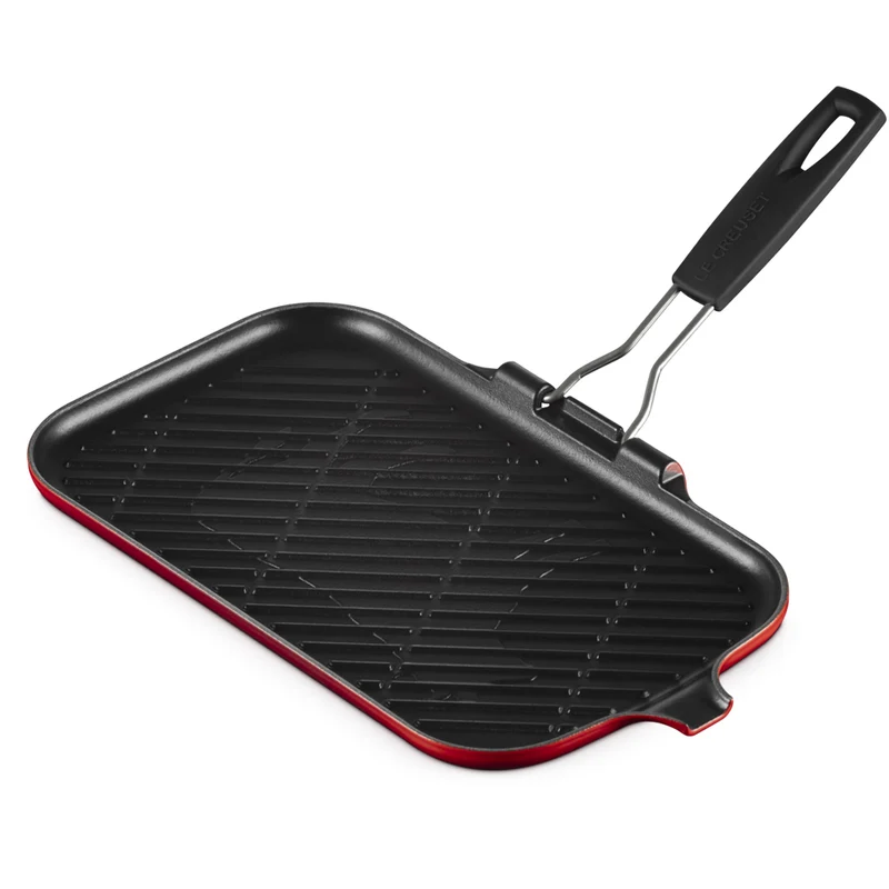 36x20 cm - Grill Bistecchiera Rettangolare In Ghisa