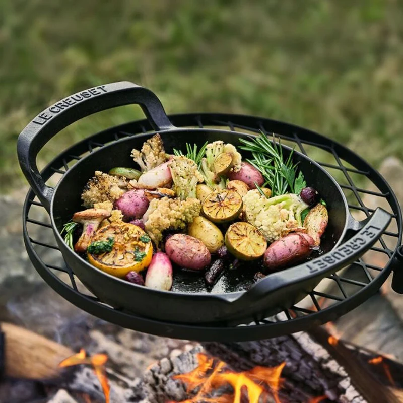25 cm - BBQ Outdoor Grill Rotondo In Ghisa