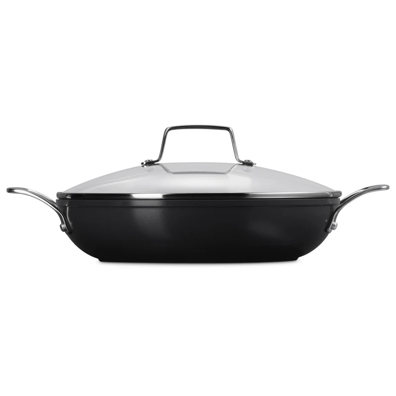 Essential Tegame Basso con Coperchio Antiaderente Con Rivestimento In Ceramica In Acciaio Inox