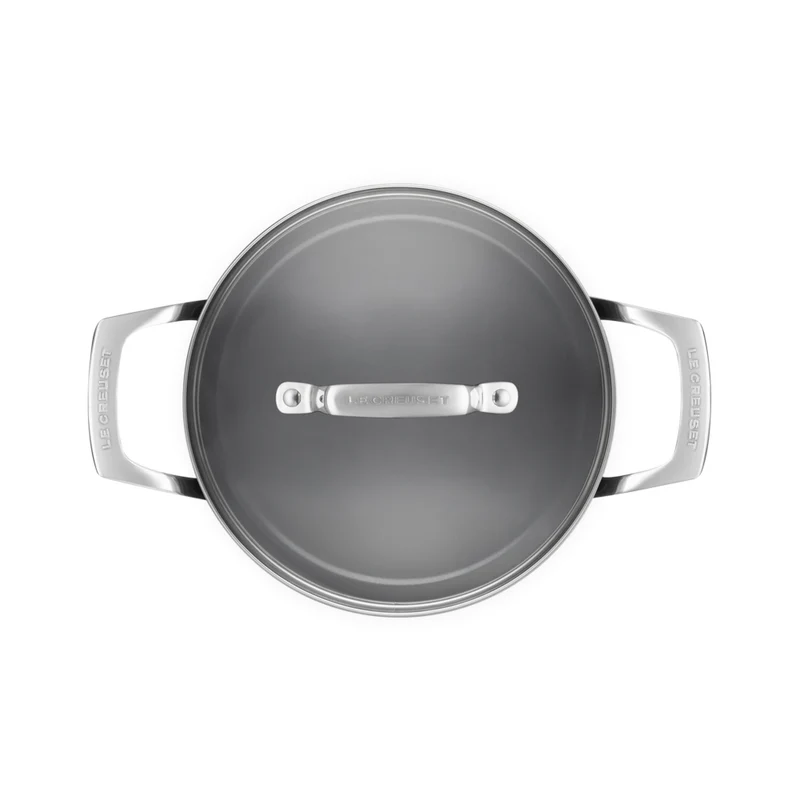 Essential Casseruola Alta con Coperchio Antiaderente Con Rivestimento In Ceramica In Acciaio Inox
