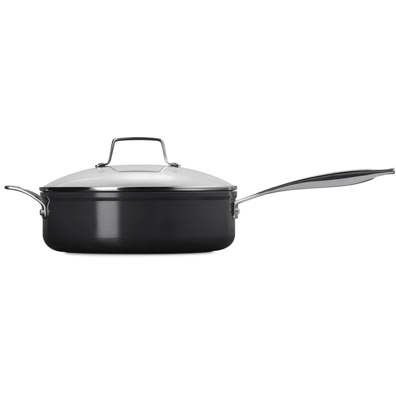 26 cm - Essential Padella Sautè con Coperchio Antiaderente Con Rivestimento In Ceramica In Acciaio Inox
