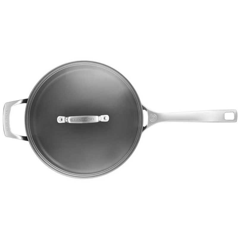 26 cm - Essential Padella Sautè con Coperchio Antiaderente Con Rivestimento In Ceramica In Acciaio Inox