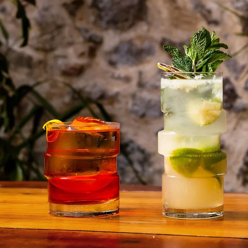 35.5 cl - The Glitch Bicchiere Cocktail DOF In Vetro Set 6 Pz