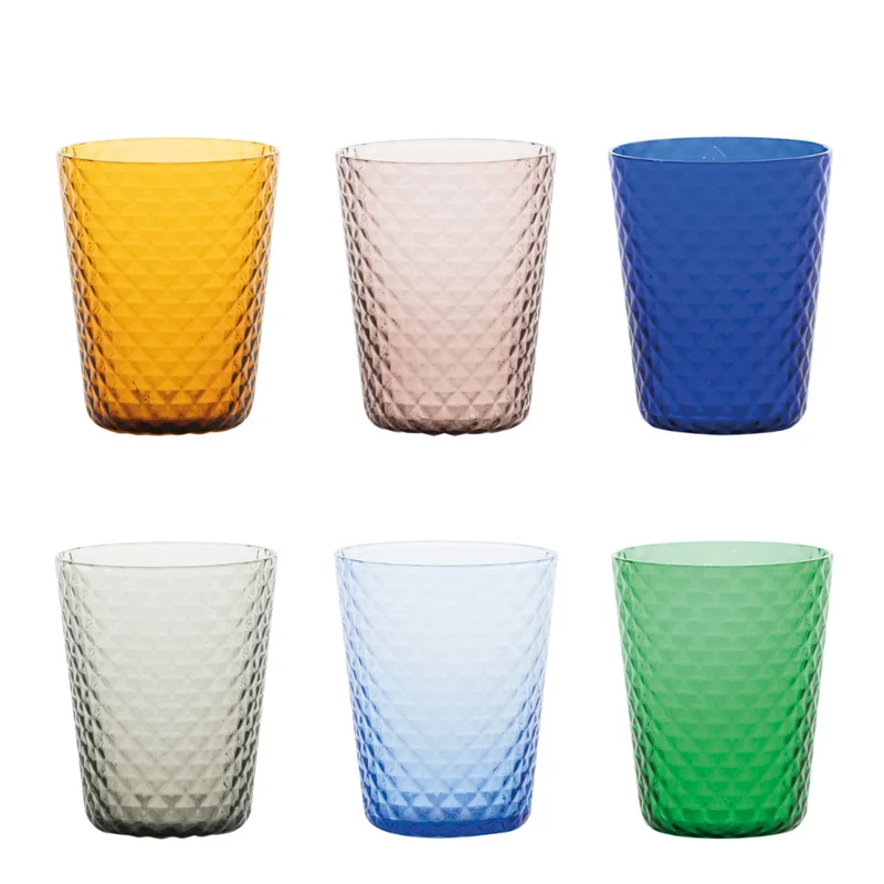 33 cl - Isolano Bicchiere Acqua in Vetro - Set 6 Pezzi