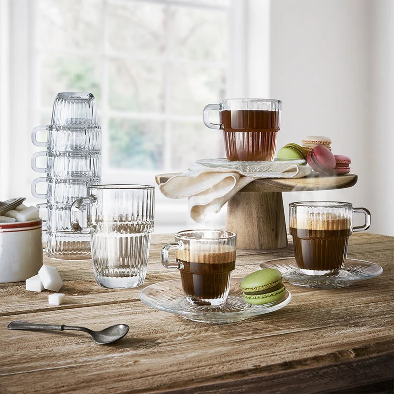 8.9 cl - Barshine Espresso Tazzina Caffè In Vetro Set 12 Pz