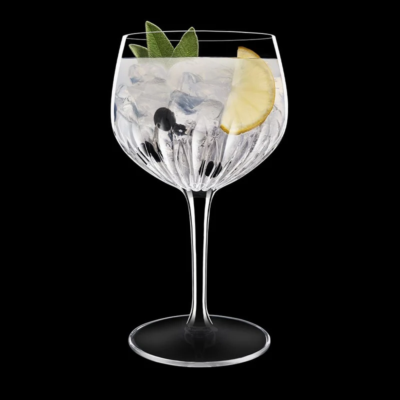80 cl - Gin & Tonic New American Calice Gin Tonic In Vetro Set 2 Pz
