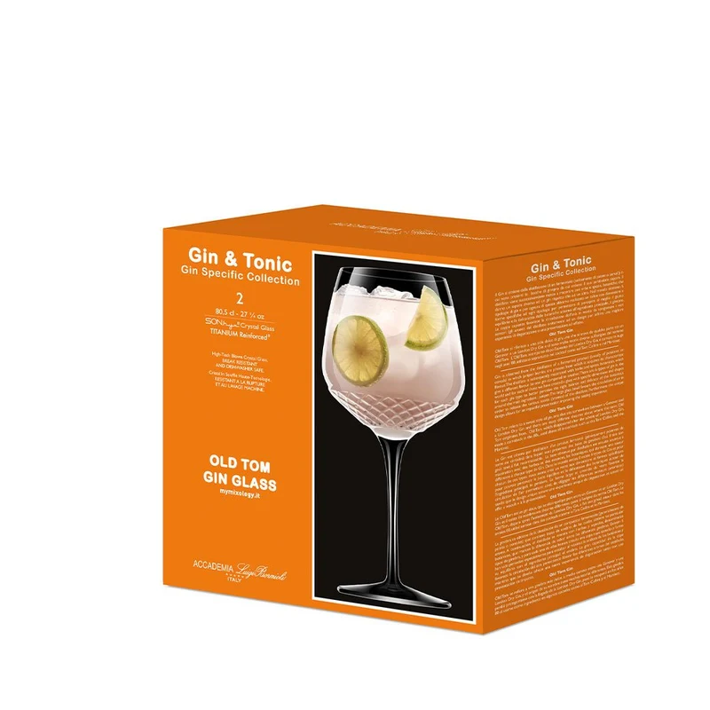 80.5 cl - Gin & Tonic Old Tom Calice Gin Tonic In Vetro Set 2 Pz