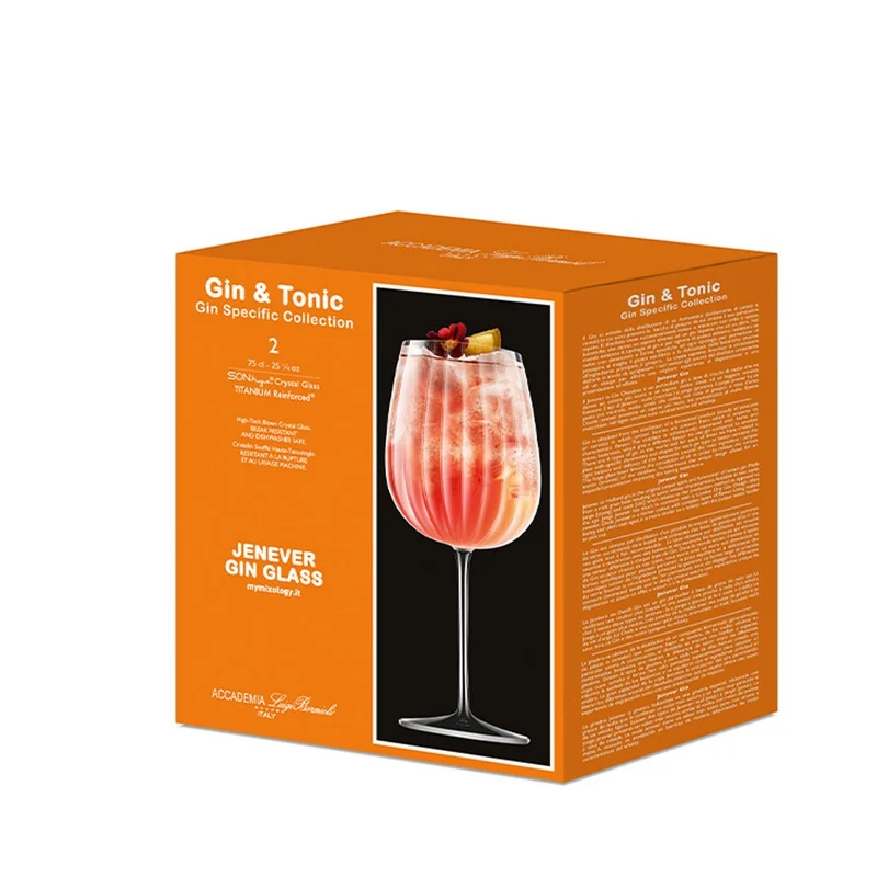 75 cl - Gin & Tonic Jenever Calice Gin Tonic In Vetro Set 2 Pz