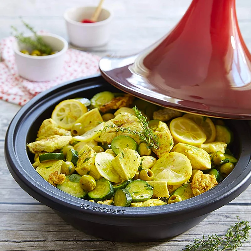 35 cm - Cocotte Tajine In Ghisa e Ceramica