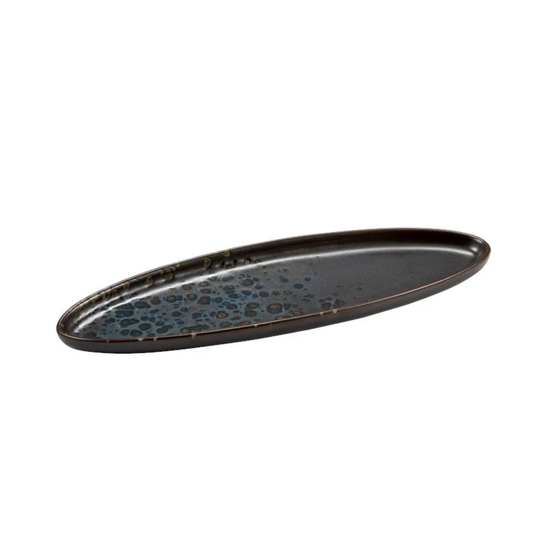 37.5x11.5 cm - Phobos Vassoio Ovale In Stoneware Set 6 Pz