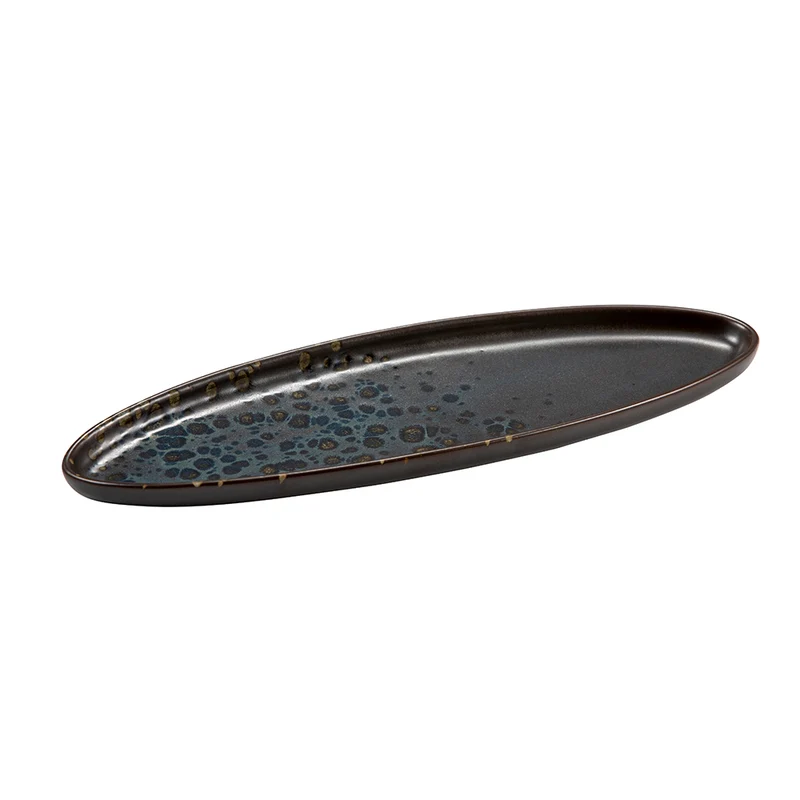 31x10 cm - Phobos Vassoio Ovale In Stoneware Set 6 Pz