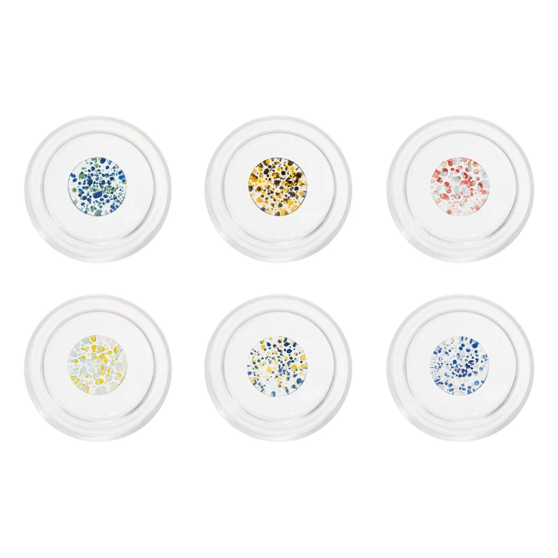 35 cl - Teca Terrazzo Bicchiere Acqua Fatto a Mano In Vetro Borosilicato Set 6 Pz