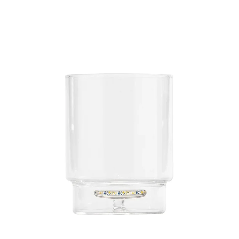35 cl - Teca Terrazzo Bicchiere Acqua Fatto a Mano In Vetro Borosilicato Set 6 Pz