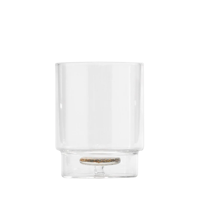 35 cl - Teca Terrazzo Bicchiere Acqua Fatto a Mano In Vetro Borosilicato Set 6 Pz