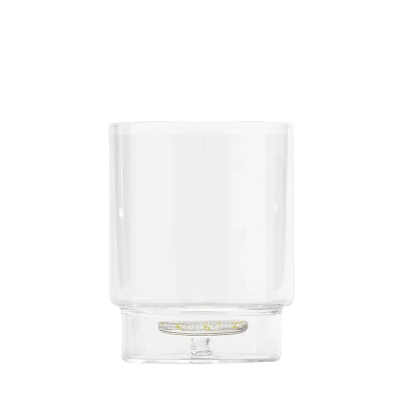 35 cl - Teca Terrazzo Bicchiere Acqua Fatto a Mano In Vetro Borosilicato Set 6 Pz