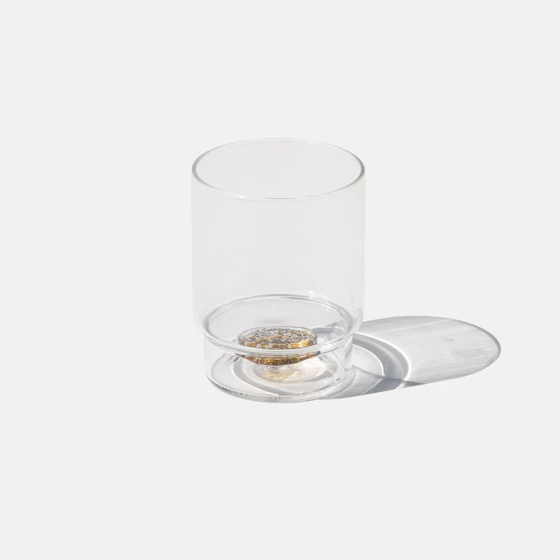 35 cl - Teca Terrazzo Bicchiere Acqua Fatto a Mano In Vetro Borosilicato Set 6 Pz