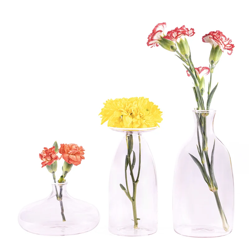 7.8 cm - Un Fiore Vaso Fiori In Vetro Borosilicato