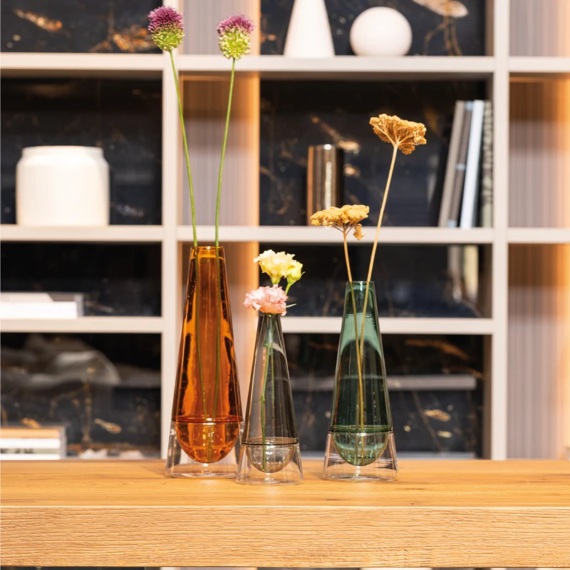 35 cm - Conosfera Vaso Fiori In Vetro Borosilicato