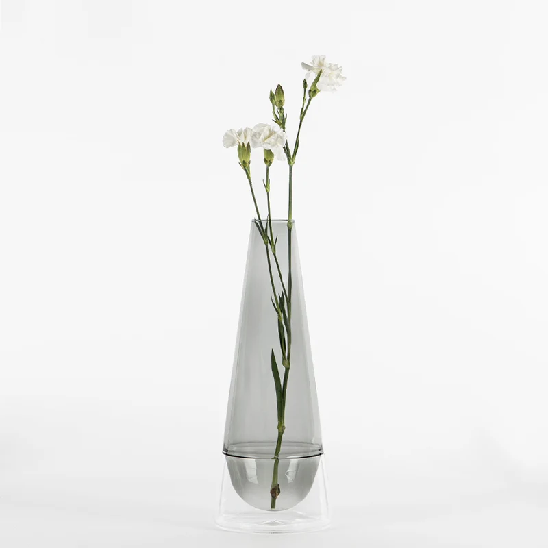 35 cm - Conosfera Vaso Fiori In Vetro Borosilicato