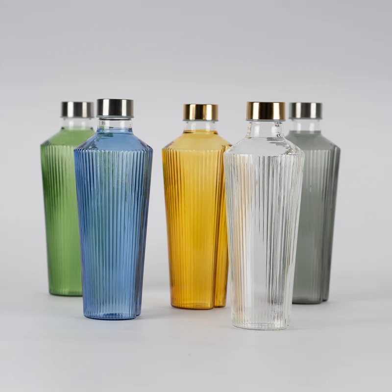 90 cl - Handy Bottiglia Acqua Soffiata e Lavorata a Mano In Vetro Borosilicato