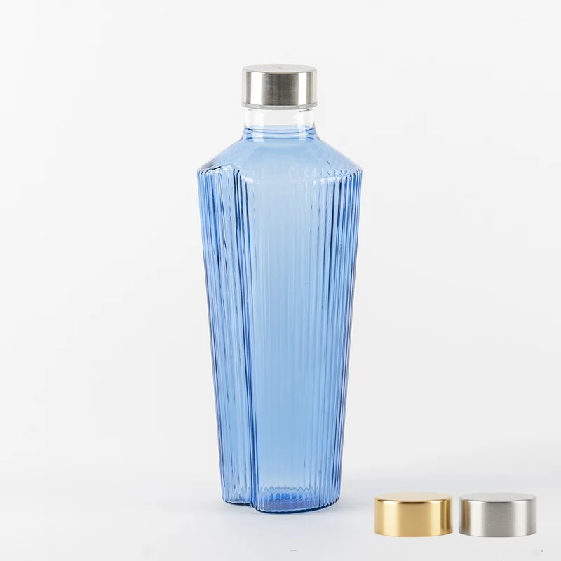 90 cl - Handy Bottiglia Acqua Soffiata e Lavorata a Mano In Vetro Borosilicato