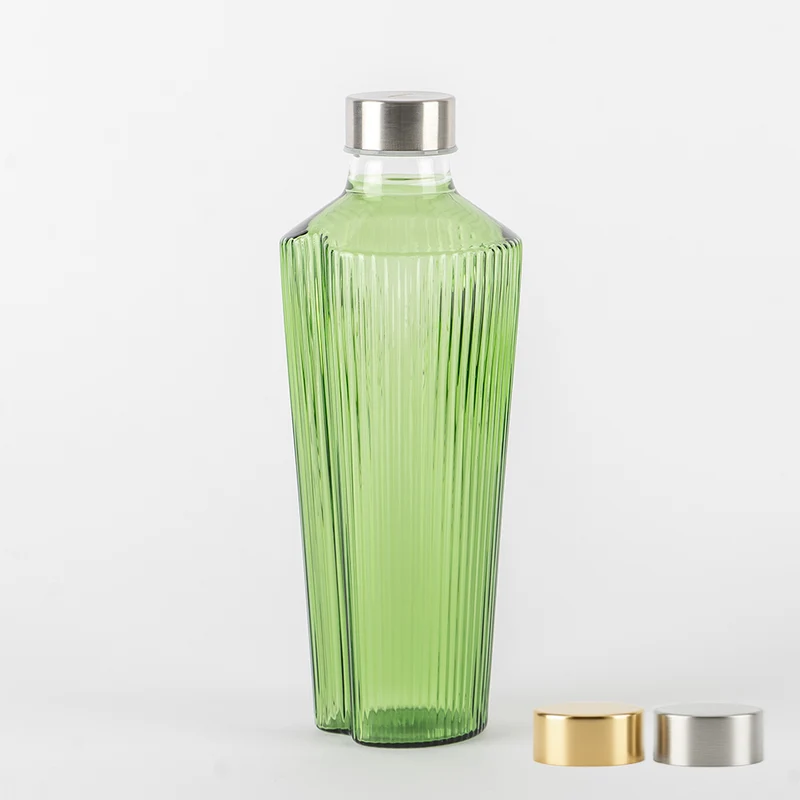 90 cl - Handy Bottiglia Acqua Soffiata e Lavorata a Mano In Vetro Borosilicato