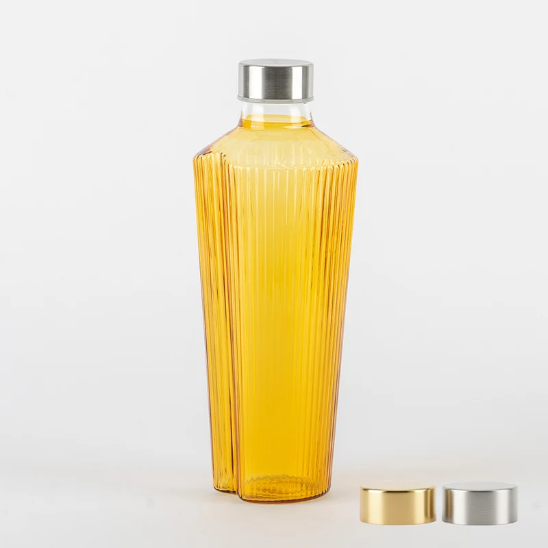90 cl - Handy Bottiglia Acqua Soffiata e Lavorata a Mano In Vetro Borosilicato