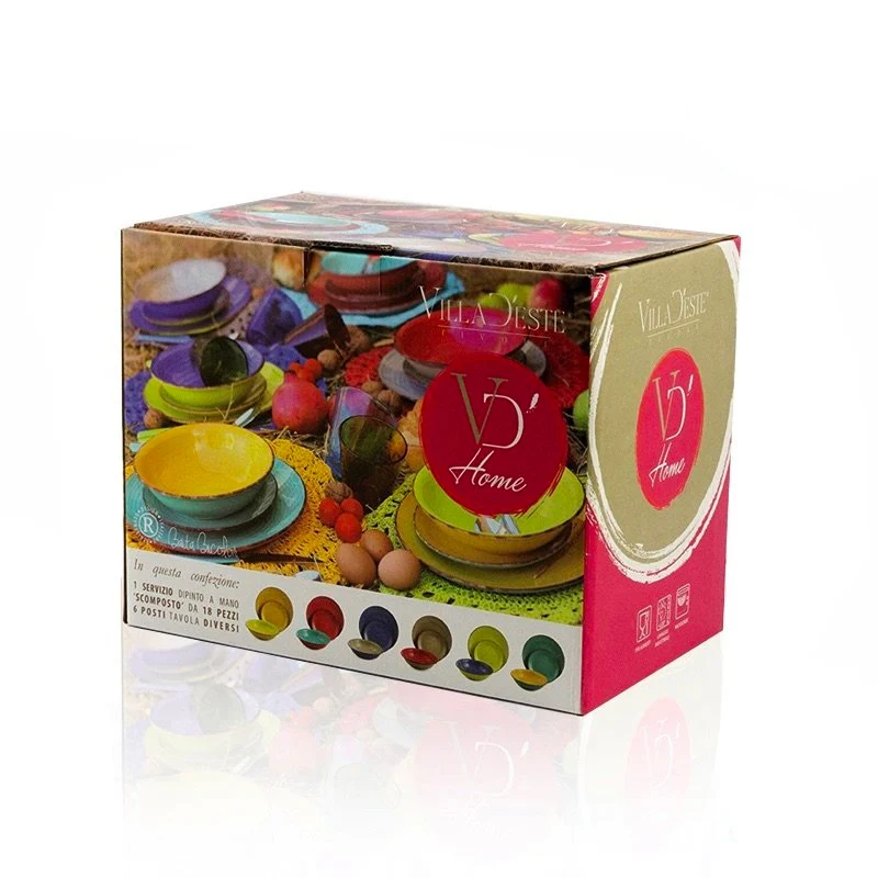 Baita Servizio Piatti In Stoneware - Set 18 Pz