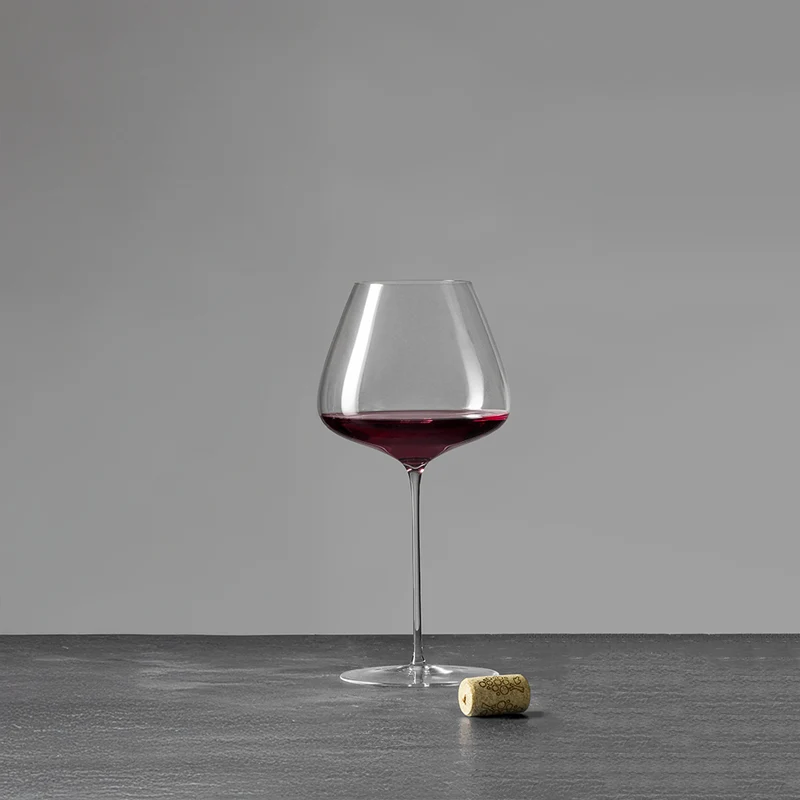 87 cl - Sapientia Burgundy Calice Vino Rosso Soffiato a Bocca In Vetro Set 2 Pz