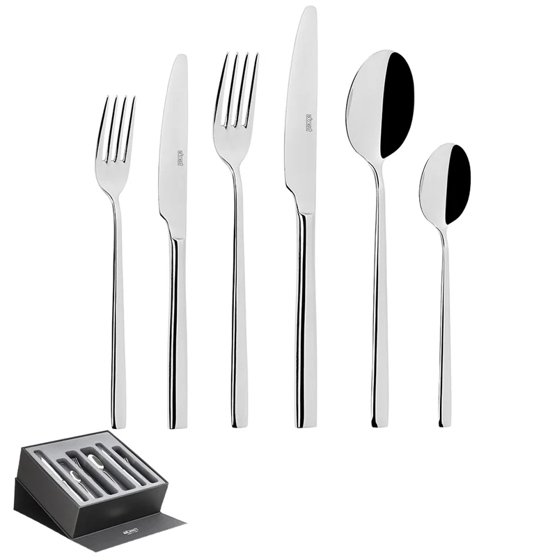 Ergo Servizio Posate In Acciaio Inox Set 75 Pz