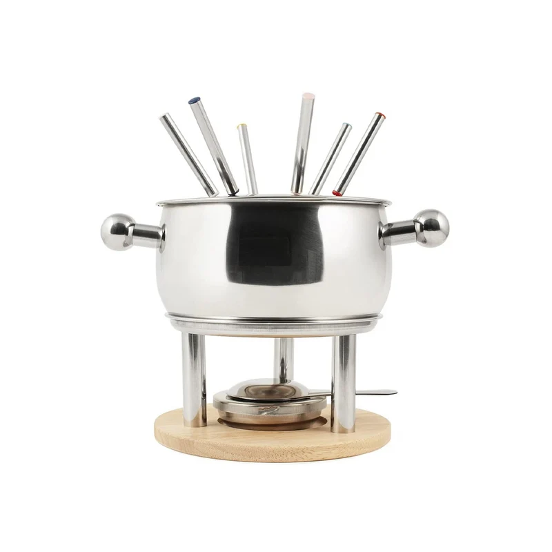 Set Fonduta In Acciaio Inox 18/10 Set 11 Pz