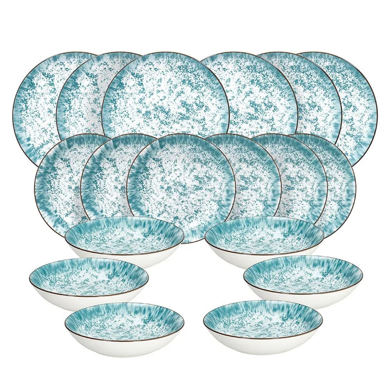 Madison Kalos Servizio Piatti Decorato In Porcellana Set 18 Pz