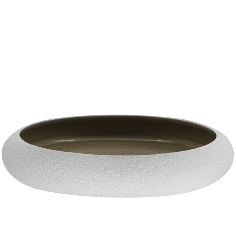 27 cm - Genesys Evo Grey Piatto Presentazione Alto a Nido In Porcellana