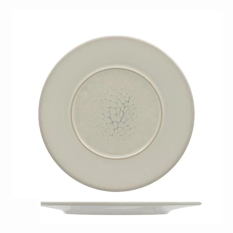 Luz Piatto Piano Con Falda Decorato In Gres porcellanato Set 6 Pz
