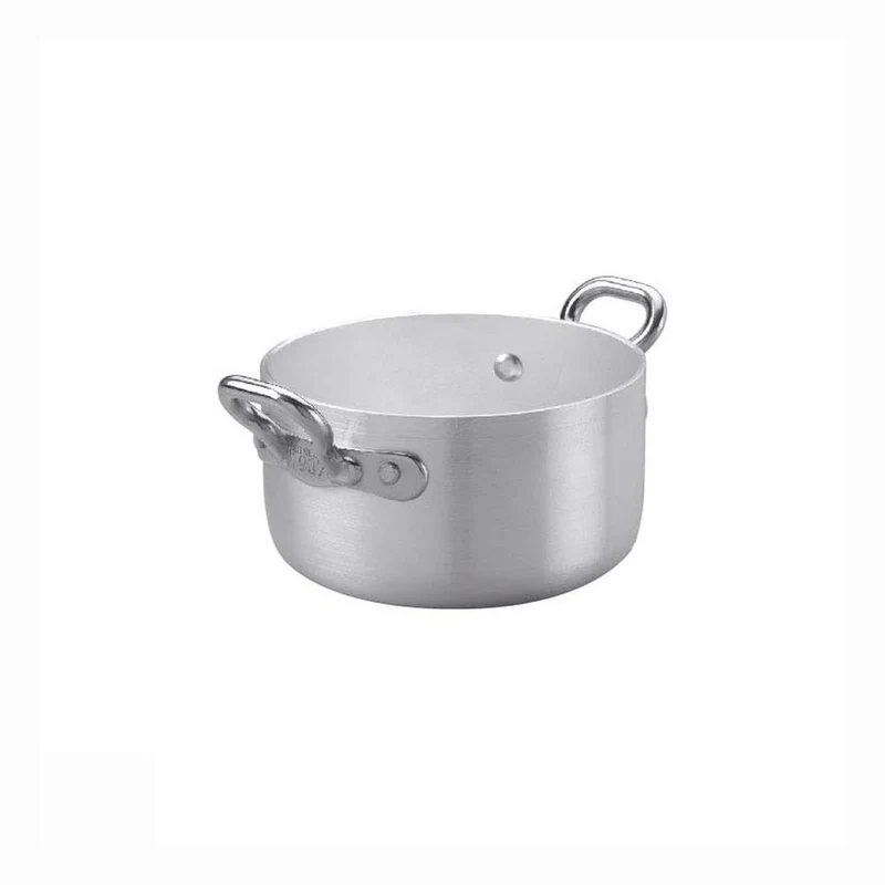 1932 Servizio In Tavola Casseruolina Alta Monoporzione In Alluminio Con Manici 1907 In Acciaio Inox