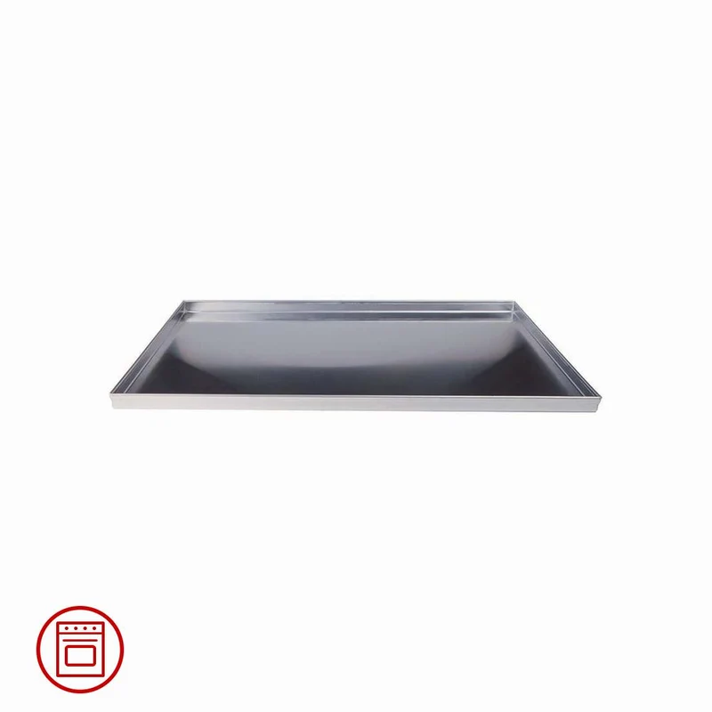 60x40 cm - Pasticceria & Pizza Teglia Rettangolare Con Bordi Dritti In Lega Di Alluminio