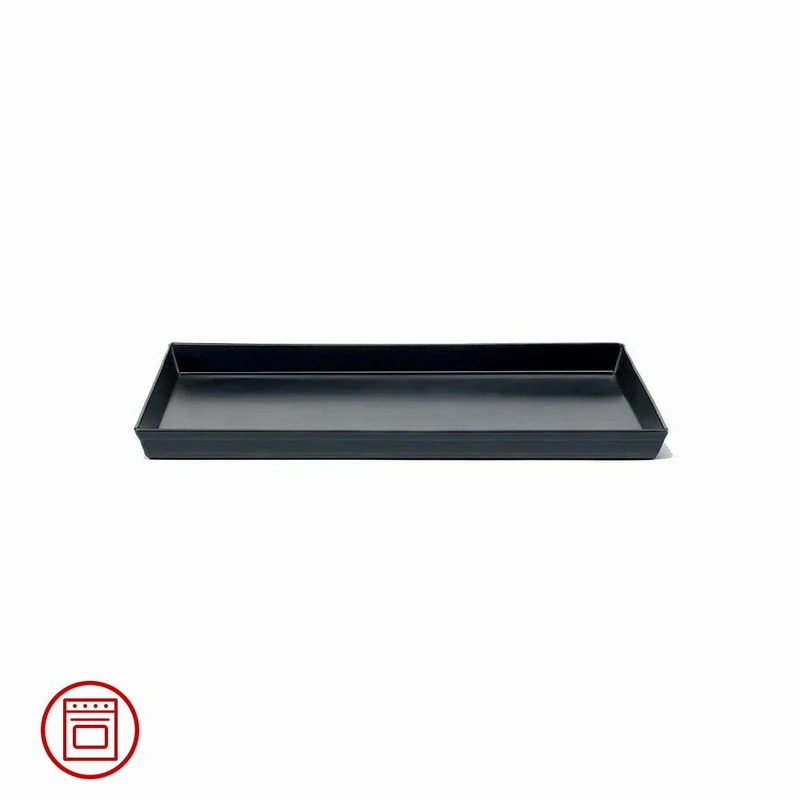 Pasticceria & Pizza Teglia Rettangolare Con Bordi Svasati In Ferro Blu