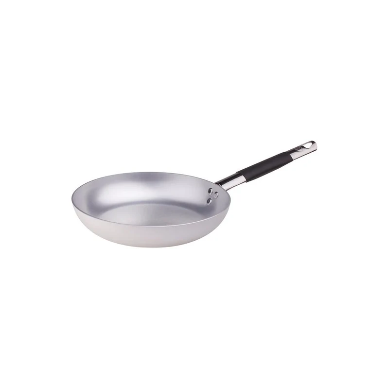 Alluminio 3mm Professionale Padella Bassa Svasata Con Manico Cool Inox
