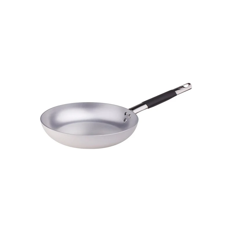 Alluminio 3mm Professionale Padella Bassa Svasata Con Manico Cool Inox
