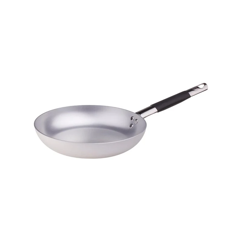 Alluminio 3mm Professionale Padella Bassa Svasata Con Manico Cool Inox
