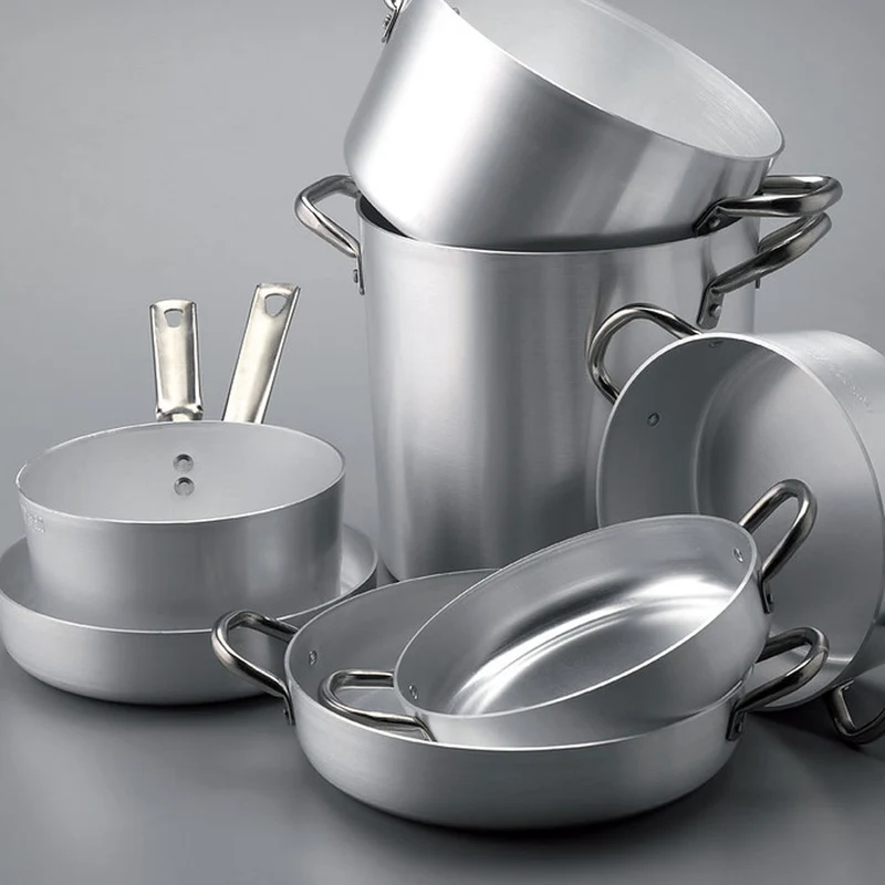 Alluminio 3mm Professionale Padella Bassa Svasata Con Manico Tubolare Inox