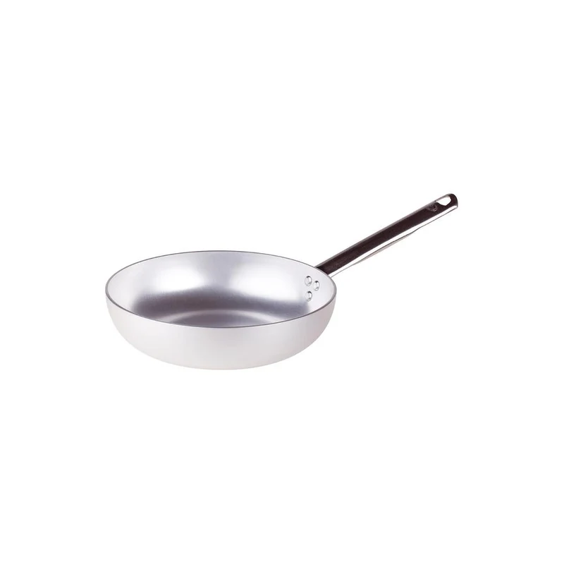 Alluminio 3mm Professionale Padella Alta Svasata Con Manico Tubolare Inox