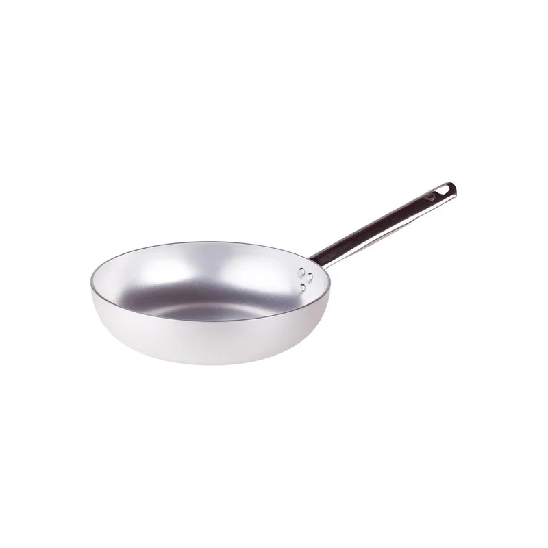 Alluminio 3mm Professionale Padella Alta Svasata Con Manico Tubolare Inox